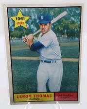 1961 Topps Leroy Thomas Rookie #464  LA Angels RC Ex
