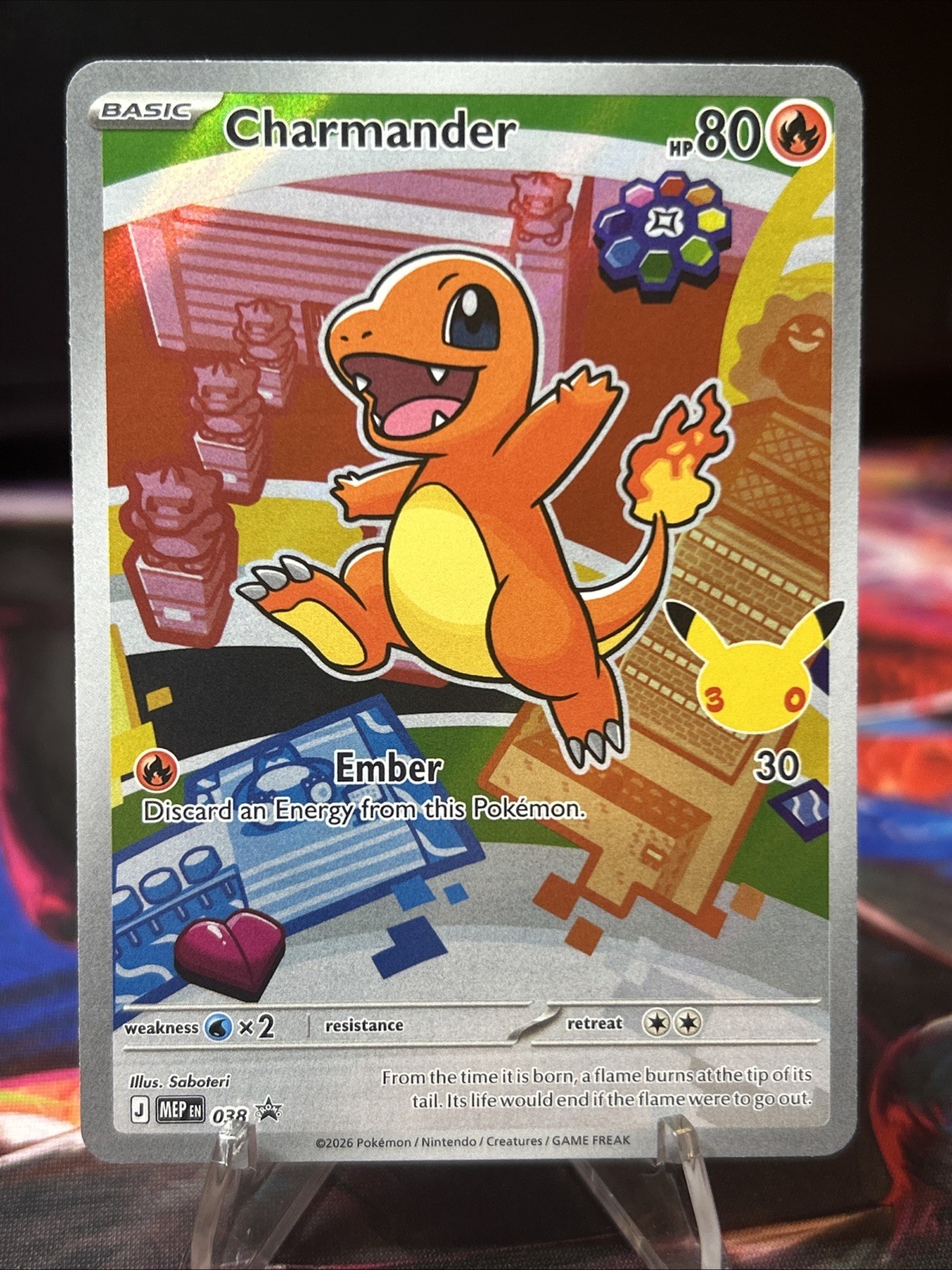 Pokemon Charmander First Partner Illustration Promo Card MEP 038