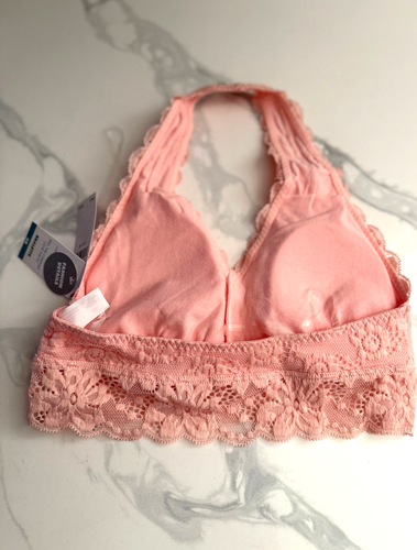 Justice Girls Oh So Soft Lace Halter Bralette Coral - Picture 2 of 2
