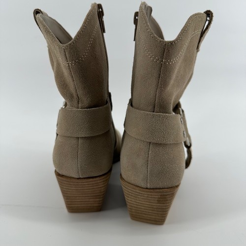 Open Edit taupe Wildleder Stiefeletten | Western Style | Größe 7,5 Blockabsatz - Bild 4 von 8