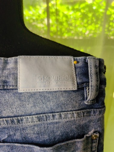 SouthPole Skinny Blue Acid Wash Jeans Men's 32x32 - Picture 6 of 7