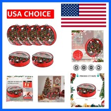 6 Pack Christmas Wreath Storage Bags, Waterproof Clear PVC/PE Wreath Storage ...