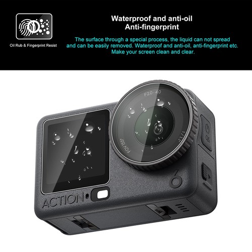 Ultradünn 9H Gehärtetes Glas Objektiv Bildschirm HD Film für DJI Osmo Action 6 - Picture 5 of 7