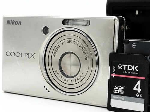 Nikon COOLPIX S510 Silver 8.1 MP 3x Zoom Compact Digital Camera w/SD Card Japan - Picture 1 of 15