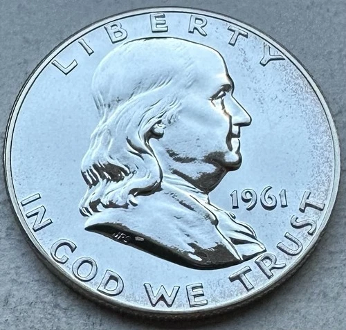 1961 Proof Franklin Half Dollar 90% Silver-INV#8471