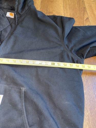Vtg Carhartt Mens Quilted Hooded Active Jacket XL Black USA Workwear Coat J140 - Picture 7 of 24