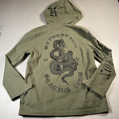 Taylor Swift military Jacket Small Olive Hooded Reputation Stadium