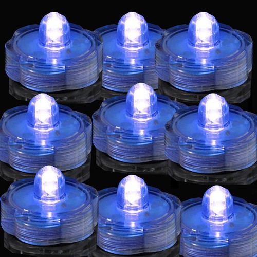 6 Submersible Tea Led light Underwater Wedding Party Vase Decor Candle Pool Pond - Picture 7 of 14