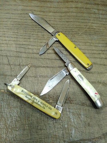 Vtg 3 Piece Folding Pocket Knife Lot Hammer Brand Kutmaster USA in Good Shape! - Picture 1 of 7