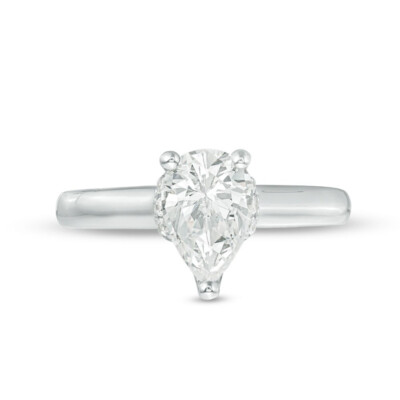 Women's 2Ct White Pear Hidden Halo Engagement Wedding Ring 925 Sterling Silver