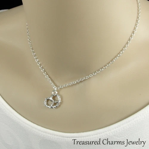 Pretzel charm necklace sale