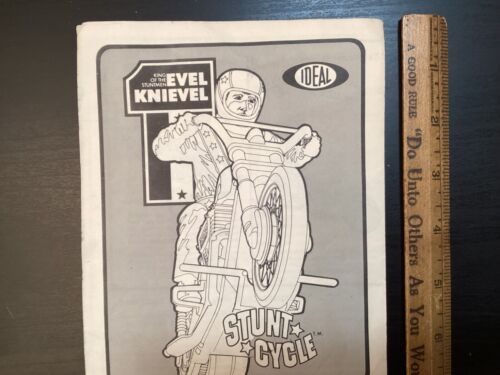 Istruzioni giocattolo originale 1973 Ideal EVEL KNIEVEL Stunt Cycle - Foto 2 di 16