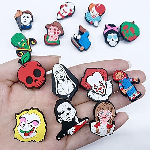 Gorvalin Horror Croc Zapatos Dijes Ajuste Zueco Zapatos Decoración Pulsera Pulsera - Imagen 7 de 8