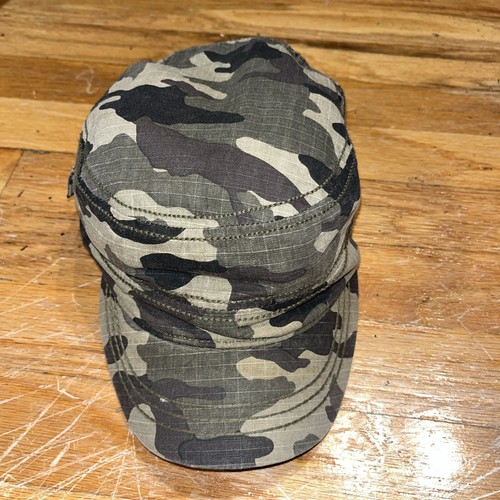 Vintage Camo Army hat Unisex Adjustable Strap with Side Pocket - Picture 1 of 6