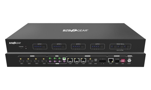 BZBGEAR 4x3plus1 HDMI 2.0 HDBT Matrixschalter mit 3 Empfängern BG-M44-H2A-KIT - Bild 6 von 7
