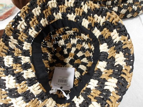 O'Neil Paper Woven Knit Tote Bag Beach Bag & Bucket Hat NEW W/Tags - Picture 17 of 19