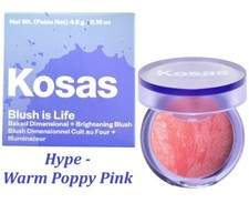 Kosas Blush Is Life Baked Dimensional Brightening Blush In Hype Warm Poppy Pink