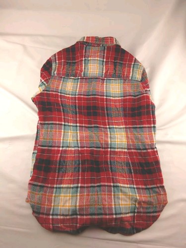 American Eagle Outfitters Flannel Shirt Red White Black Plaid Men's Size M - Picture 3 of 3