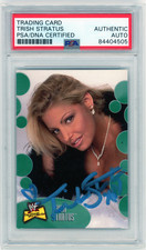 PSA Trish Stratus on card autograph // WWE Diva Trading card