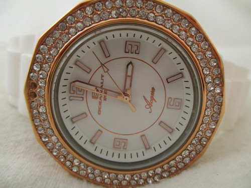 Oceanaut White & Rose Gold Toned Wristwatch w/ Adjustable Buckle Band - Picture 8 of 10