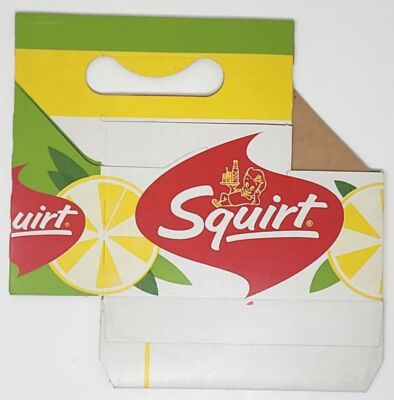 Vintage Squirt Soda 6 Pack Soda Bottle Carton Carrier New U130