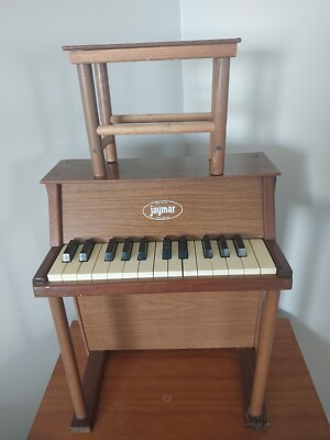 Jaymar Children's Toy Piano & Stool 25 Keys1940's Vintage