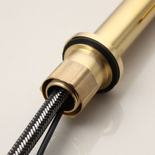 Grifo dorado sensor de baño grifo sin contacto lavabo cubierta fregadero de latón montado grifo mezclador - Imagen 7 de 11