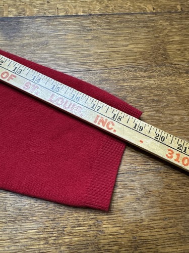 Cashmere Women Red 100% Cashmere Crew Neck Pullover 3/4 Sleeve Sweater M / L ? - Picture 8 of 8