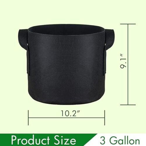 5 Pcs Plant Grow Bags Thickened Nonwoven Fabric Pot Nursery Soil Bag 1-20 Gallon - Picture 22 of 26