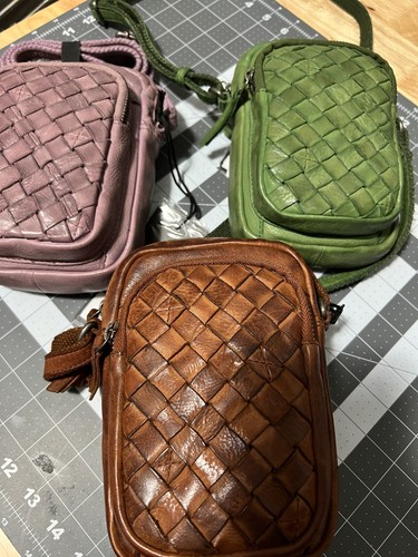Nuevo Bolso Bandolera Genicci Coñac U-Corby Cuero Genuino 2 Compartimentos - Imagen 6 de 6