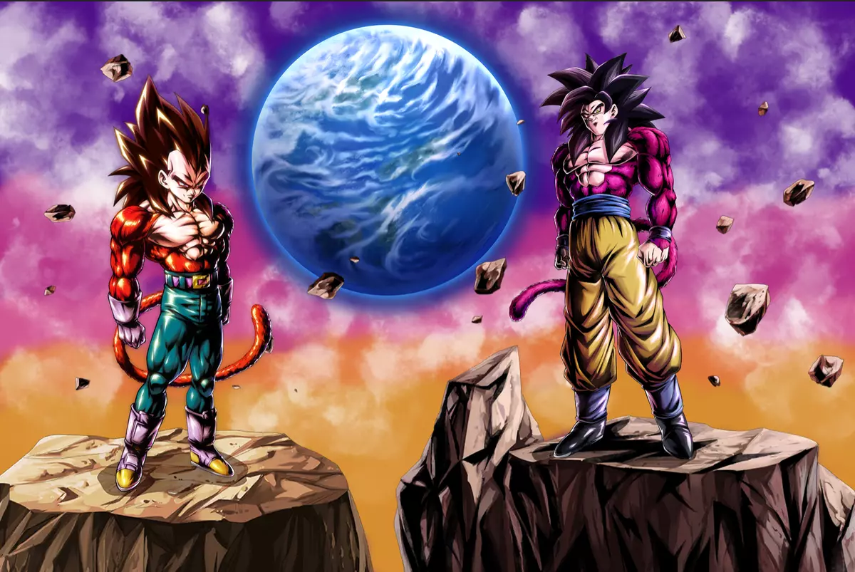 Dragon Ball GT Poster Goku SSJ4 with Earth Background 12in x18in