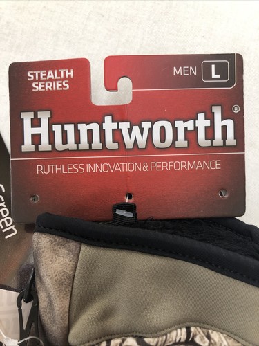 Guantes de caza Huntworth Hidd'n camuflaje peso mediano serie sigiloso forrados de lana para hombre LG - Imagen 3 de 4
