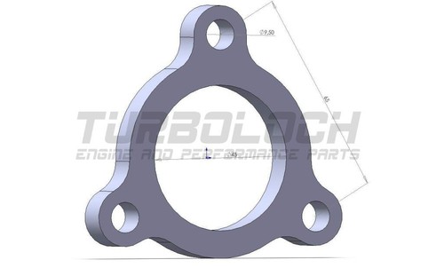 Flansch Downpipe 2,5l V6 TDI T4 AXG AHY GT2052V GT22V VNT20 10mm Edelstahl V2A - Picture 3 of 3