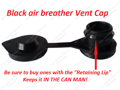 2 VENT CAPS Black & Yellow Gas Plug Fuel Can Gallon Midwest Blitz Wedco Scepter - Picture 4 of 12
