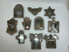 Set of 10 PUNCHED TIN NICHOS handmade mexican folk art southwester wholesale lot