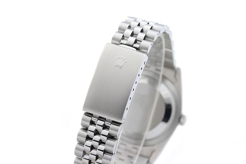 Rolex Mens Datejust 16234 18K White Gold & Steel Red Vignette Diamond Dial Watch - Picture 5 of 7