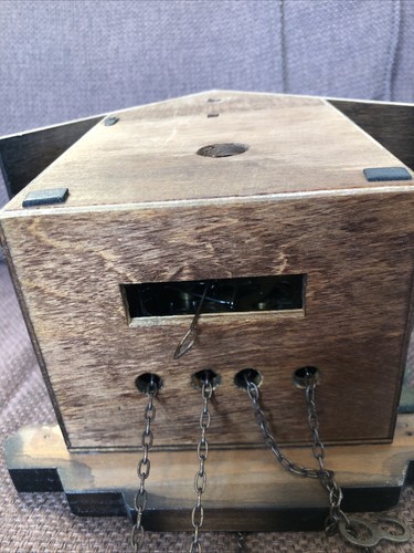 Vintage Regula Black Forest Wood Musical Cuckoo Clock West Germany Running Well - Foto 18 di 19