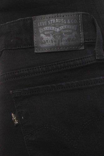LEVI's 712 Slim Jeans Women's W24/L30 Black Zip Fly Stretchy Denim Casual - Picture 6 of 11