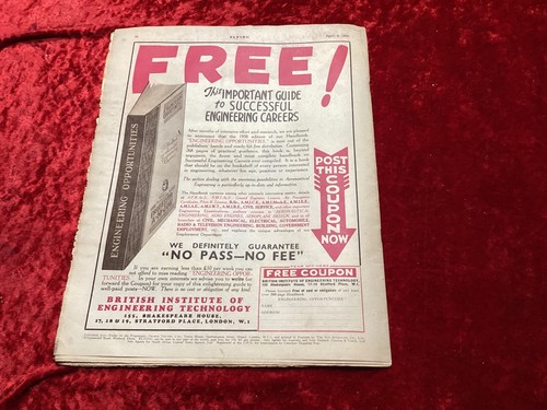 Flying magazine 2 April 1938 Vol I NO 1 1st issue edit by W E Johns - Picture 20 of 21