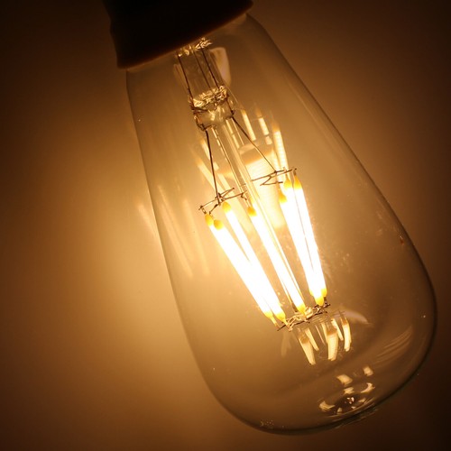 COB LED Filament Light Bulb E27 E14 E12 12V 24V 1W 6W Vintage Retro Glass Lamp - Picture 10 of 24