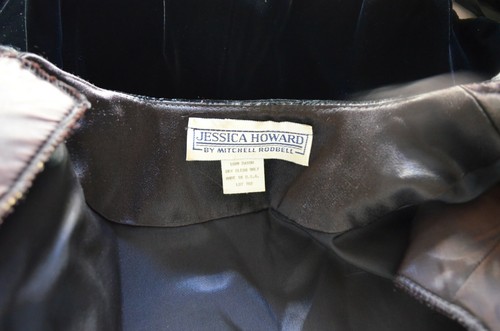 ELEGANTE VINTAGE 80er JESSICA HOWARD SCHWARZ SAMT ABEND JACKE PUFFÄRMEL - Bild 8 von 8
