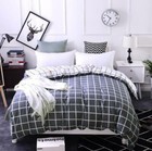 3D Gray Grid NAO7560 Bed Pillowcases Quilt Duvet Cover Set Queen King Fay