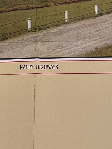 Vintage Large American Farm Barn Ranch Litho Poster Happy Highways - 第 3/6 張圖片