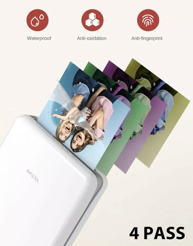 Victure 3x3 Portable PT330 Photo Printer Bluetooth Recharge Wireless Open Box - Picture 4 of 11
