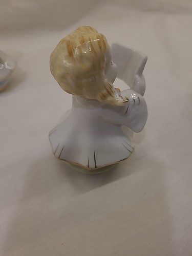 Vtg Christmas Blume Japan Set Of 5 Choir Figurine Porcelain 3-1/2" Gold LeafStar - Picture 16 of 24