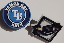 RAYS BASEBALL2PC Shoe Charm Set NEW  For Shoes,Crafts And MORE