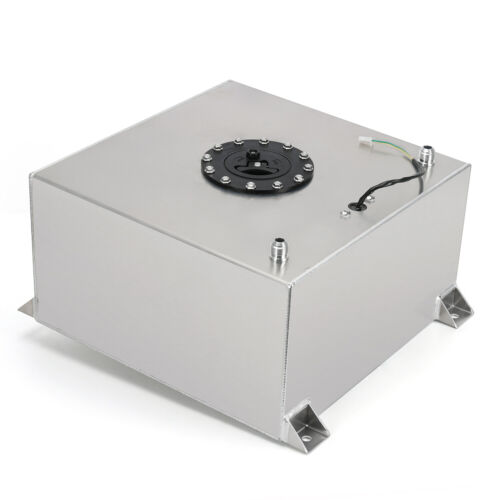 40L Aluminium 10 Gallon Fuel Surge Tank Sensor Fuel Cell Foam AN10 fitting - Picture 9 of 16