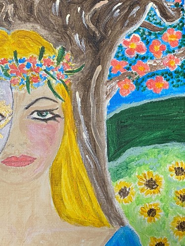 Goddess Ingoria 4 Acrylic on Canvas Original Art Painting Beata Ulikowska Signed - Picture 4 of 9