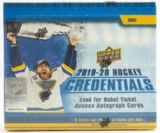 2019-20 NHL Upper Deck Credentials Hockey Factory Sealed Hobby Box
