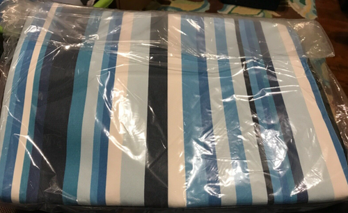 Nuevo estuche para computadora portátil azul blanco a rayas azul con logotipo de Tupperware - Imagen 4 de 6